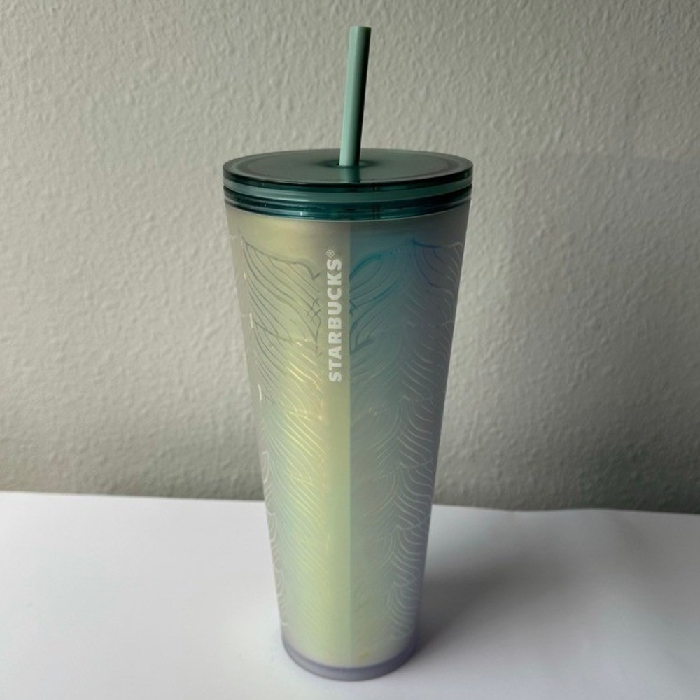 Starbucks 2021 50th 24oz Venti Iridescent Siren Tail Pearl‎ Cold Cup Tumbler